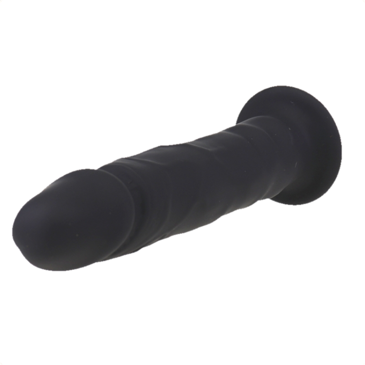 5 inch silicone suction cup dildo black