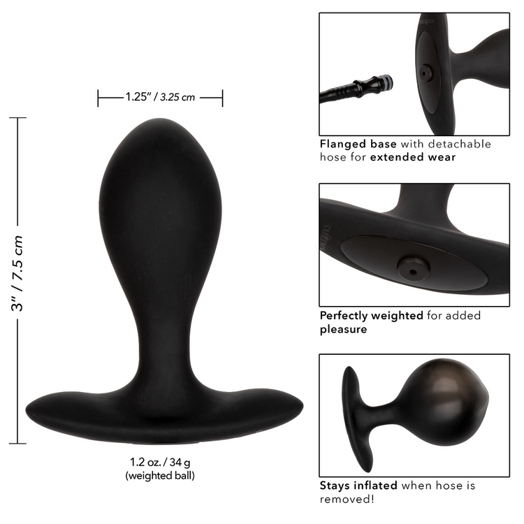 weighted silicone inflatable plug medium