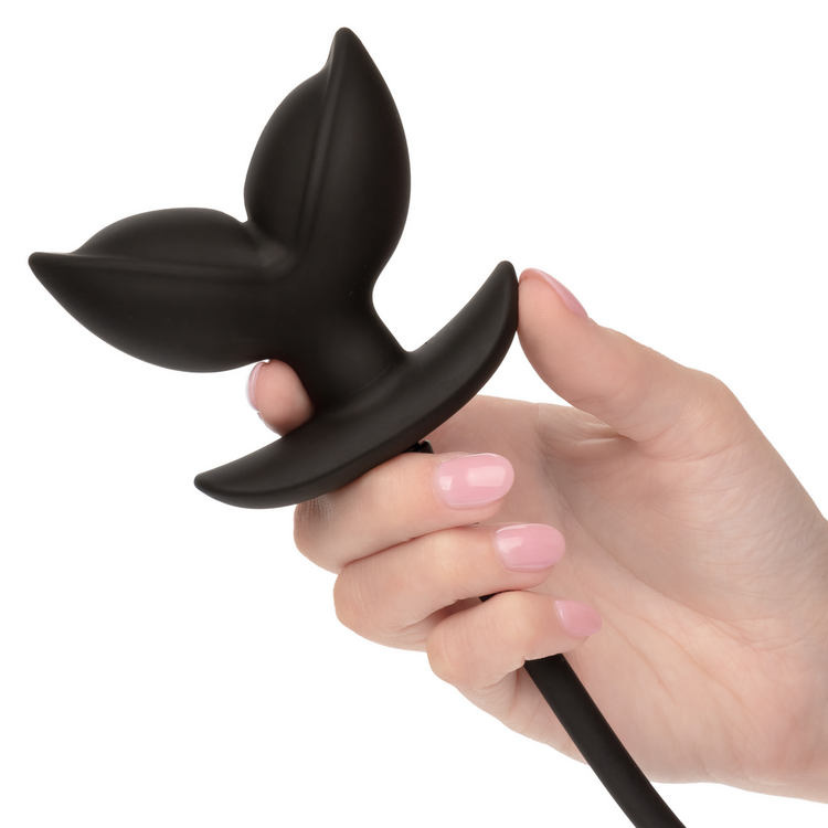 expandable silicone inflatable plug black