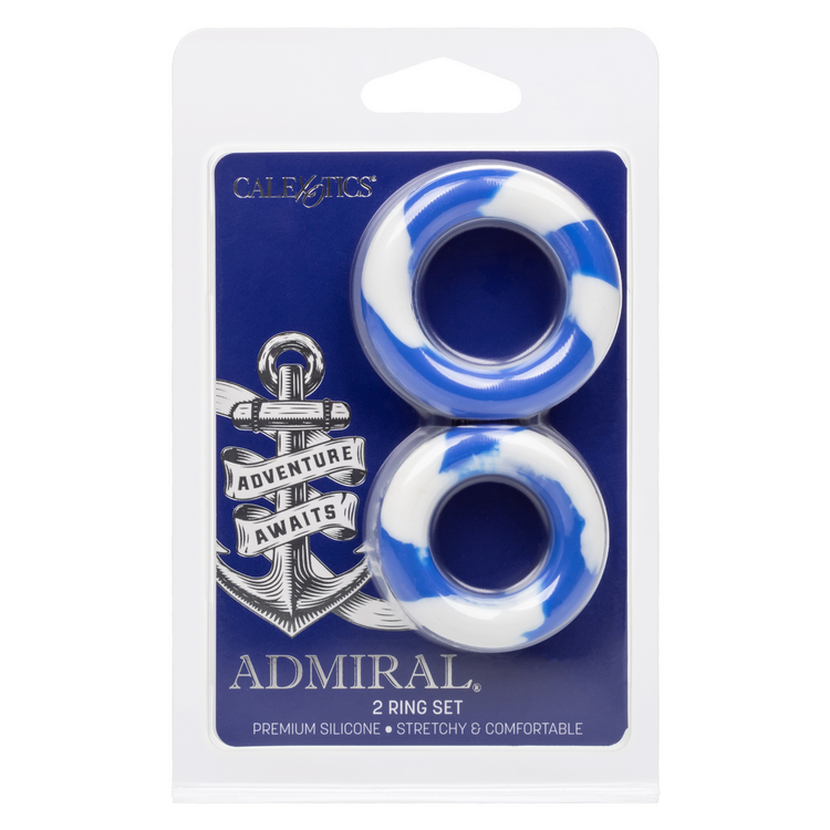 admiral 2 ring set blue and white