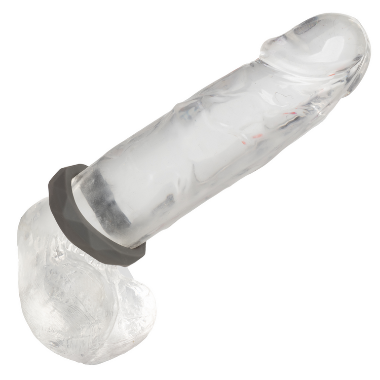 alpha liquid silicone prolong prismatic cock ring grey