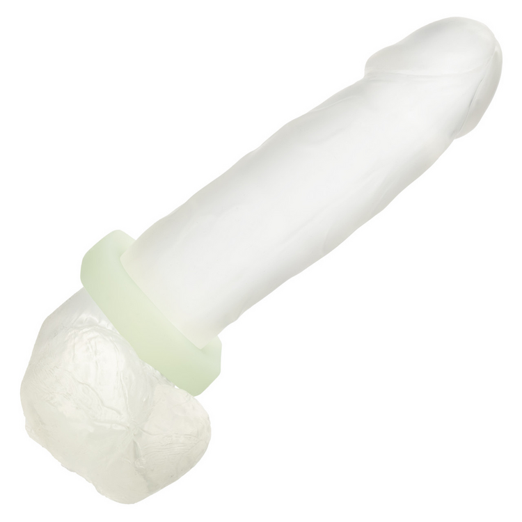 alpha liquid silicone prolong sexagon cock ring glow in the dark