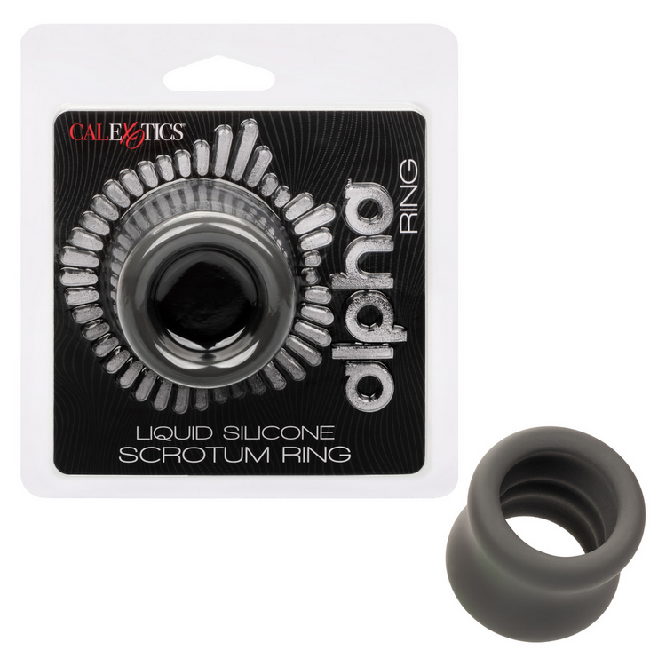 alpha liquid silicone scrotum ring black