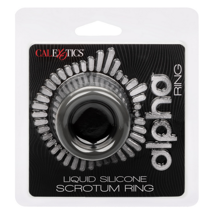 alpha liquid silicone scrotum ring black