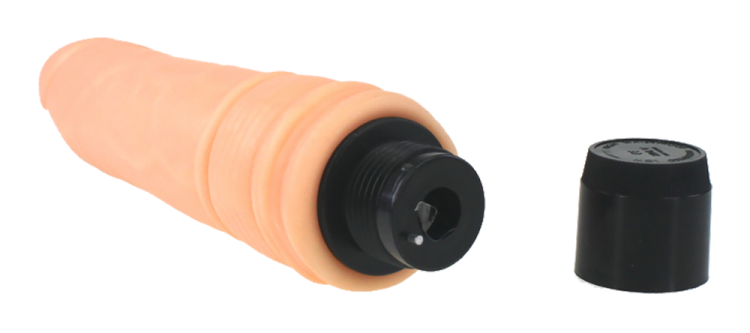 realistic dildo with vibration 75 inch flesh color