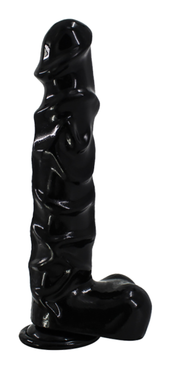 thick 10 inch suction cup dildo black