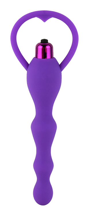 beaded anal vibrator purple