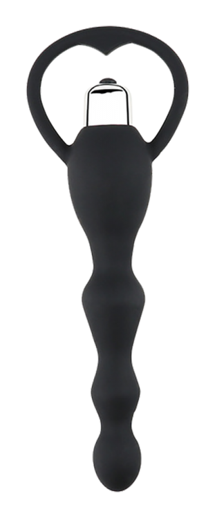 beaded anal vibrator black