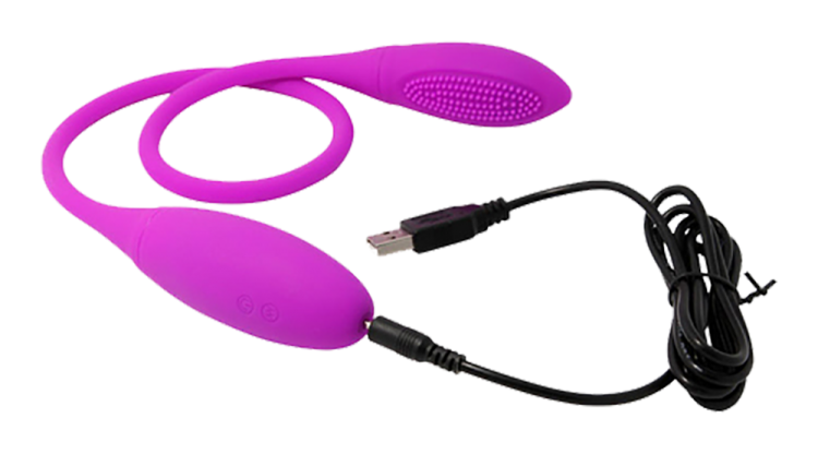 double sided flexible vibrating massager purple