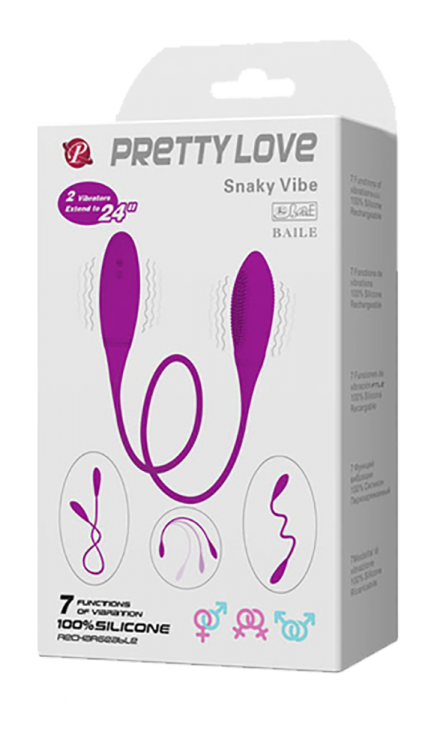 double sided flexible vibrating massager purple