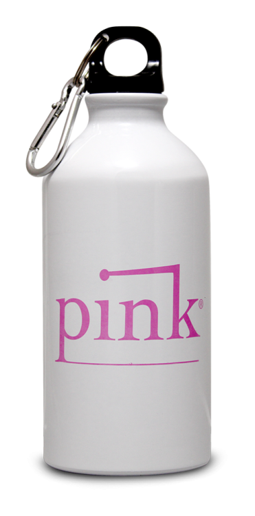 pink water canister white