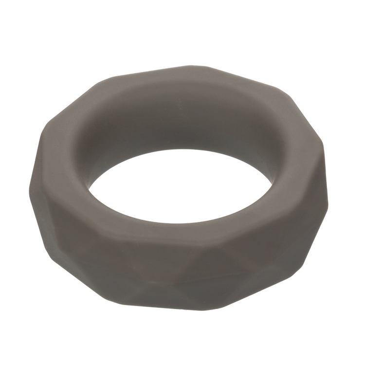 alpha liquid silicone prolong prismatic cock ring grey