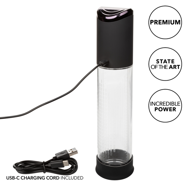 peak rechargeable penis pump black