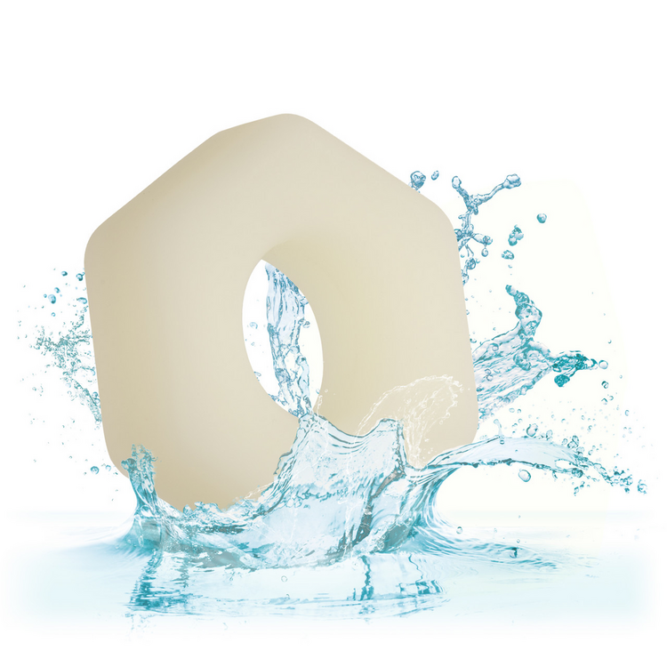 alpha liquid silicone prolong sexagon cock ring glow in the dark