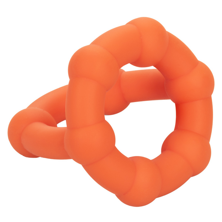 alpha liquid silicone all star cock ring orange